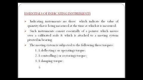 ESSENTIALS OF INDICATING INSTRUMENTS