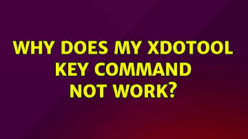 Ubuntu: Why does my xdotool key command not work?