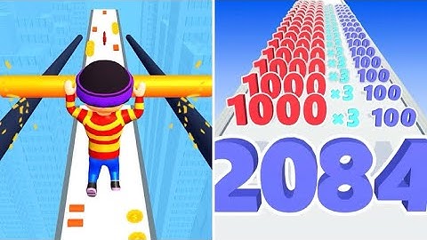 Tiktok Games 🥭🟥🥭Numbers Running Vs Roof Rails All Levels Walkthrough Mobile Gameplay BR12