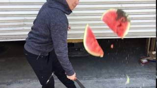 Book Of Eli Machete VS Watermelon