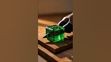 Cutting a Minecraft Emerald Block 💚💎 So Smooth & Satisfying! | #Shorts