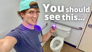 I BROUGHT A BLACKLIGHT INTO PUBLIC BATHROOMS