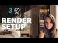 3ds Max VRAY Render Setup Tutorial (Get this scene for FREE to practice!)