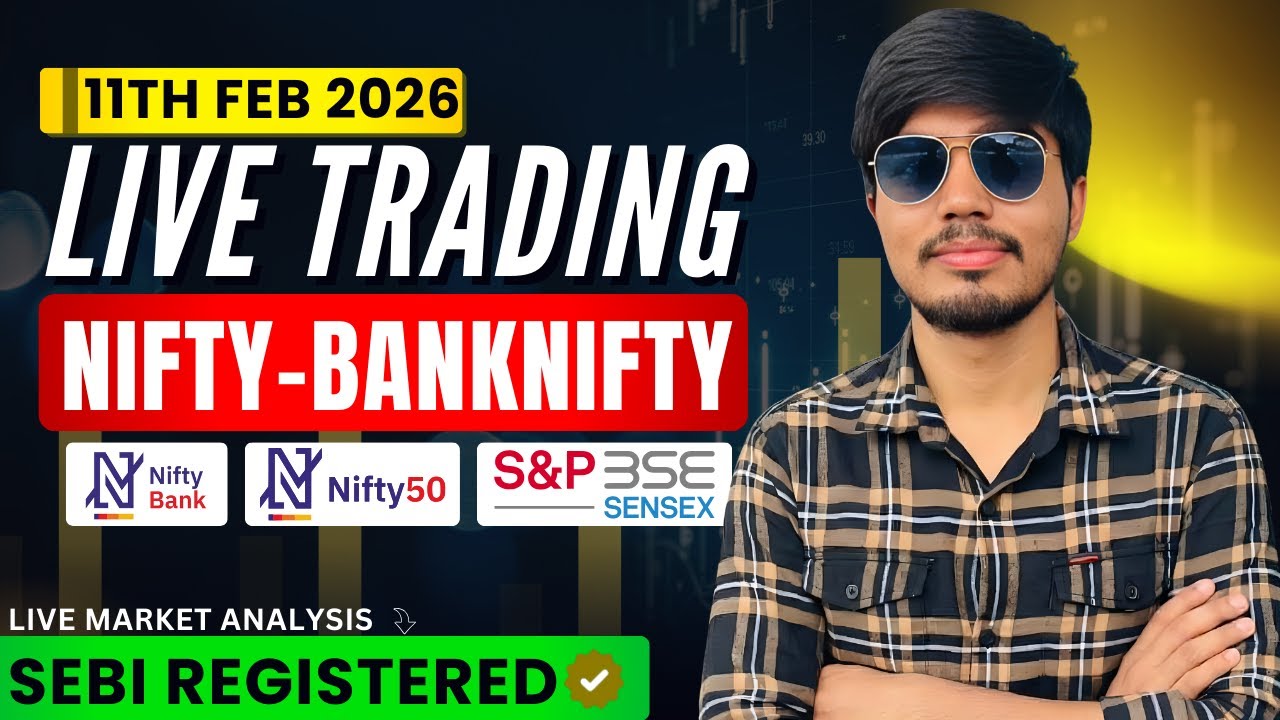 ♦️Nifty & BN Live Analysis Today | 11th February 2026 | Intraday Market Outlook, Key Levels- Live