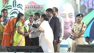Mamata Banerjee in a public meeting at Saltora in Bankura district
