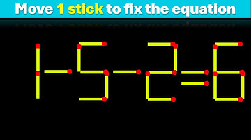 Mind-Blowing Matchstick Puzzle – Move 1 Stick to Win! #matchstickpuzzle