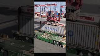 Inside China's Giant Container Port! 🚢😱 #China #ContainerPort #Shipping