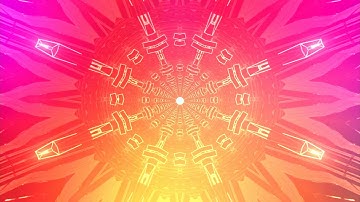 Synthwave Retro Grid Tunnel and Futuristic Diamond Neon Lights 4K VJ Loop Motion Background-2022