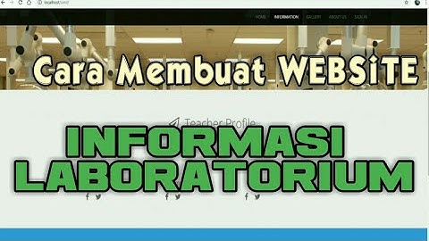 Cara membuat website sistem informasi laboratorium