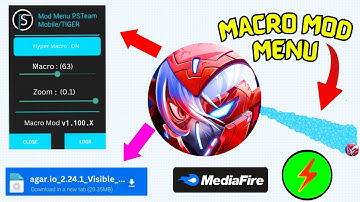 Agario Macro Mod Menu + Zoom and Full Control with No Lag For iOS and Android