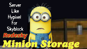 Redesky Skyblock | How To Make Minion Storage Chest In Skyblock Like Hypixel | #minecraft #skyblock
