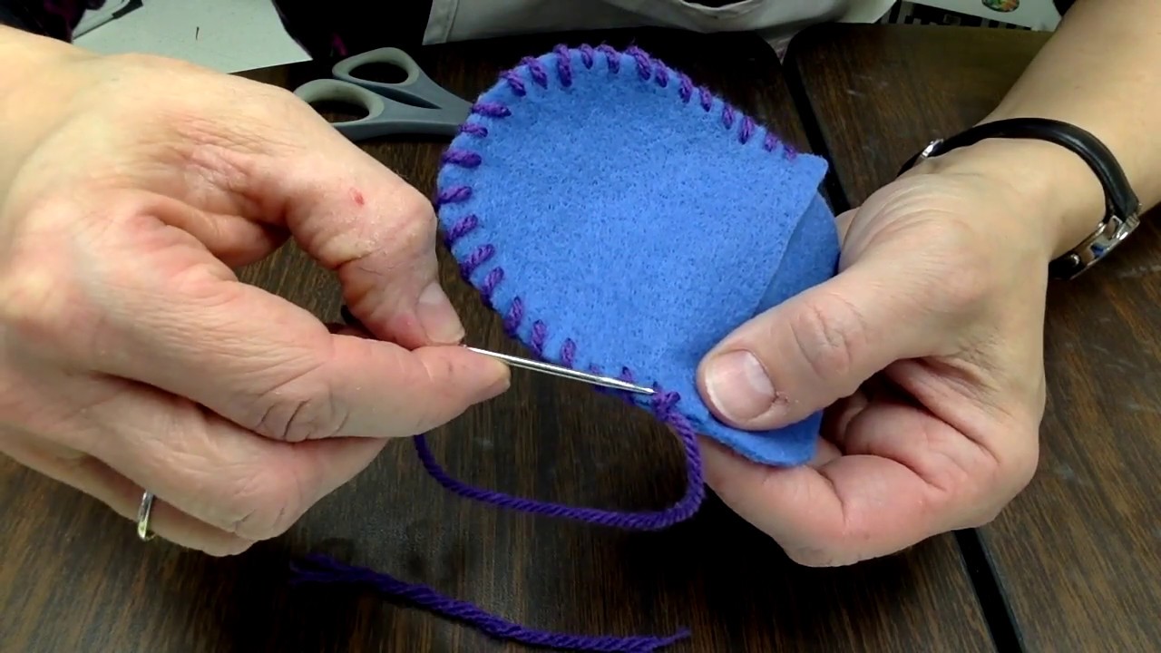 Sewing a felt coin pouch video 1 of 2
