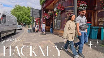 🌿 Summer Walk: Hackney Downs to Hackney Road | Parks, Markets & Canals | 4K HDR Walking Tour