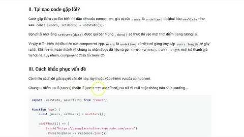 Cách fix lỗi Cannot read property X of undefined khi dùng fetch