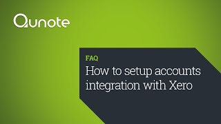 How to setup accounts integration with Xero