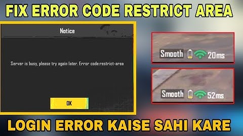 How to fix Server is busy. Please try again later Error code Restrict Area 💯 Pubg 3.7 login Issue