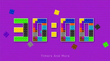 30 Minutes Colourful LEGO Inspired Countdown Timer