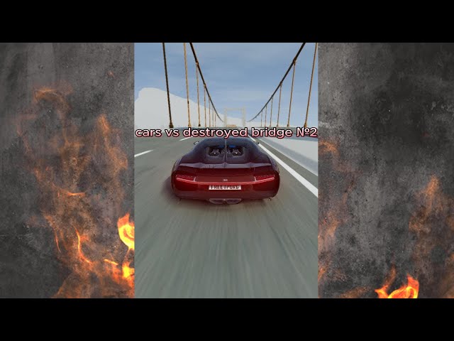 cars vs destroyed bridge №2 #beaming #crash#shorts class=