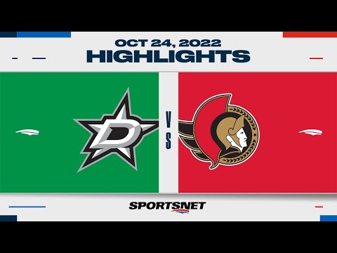 NHL Highlights | Stars vs. Senators - October 24, 2022