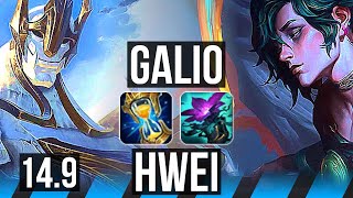 GALIO vs HWEI (MID) | 1500+ games, 8/2/6 | KR Master | 14.9