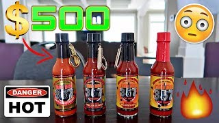 CRAZY $500 DRINKING HOT SAUCE CHALLENGE!!! World's Hottest Pepper Extract (DO NOT TRY THIS!!)