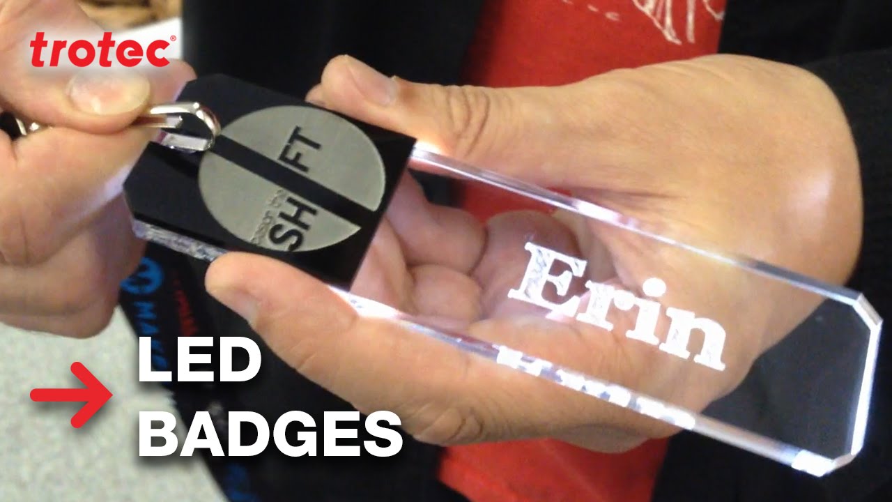 Acrylic LED Badges, Calgary Mini Maker Faire