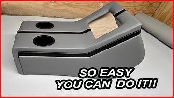 How to upholstery a  Beautiful  Car Console With Vinyl!