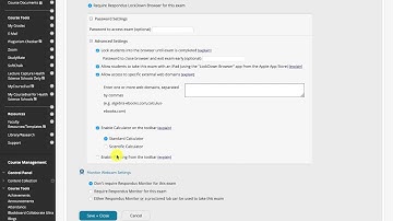 Preparing a Blackboard Test to use LockDown Browser and Respondus Monitor