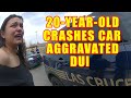 Bodycam DUI Arrest - 20-Year-Old Crashes Car and is Arrested for Aggravated DUI