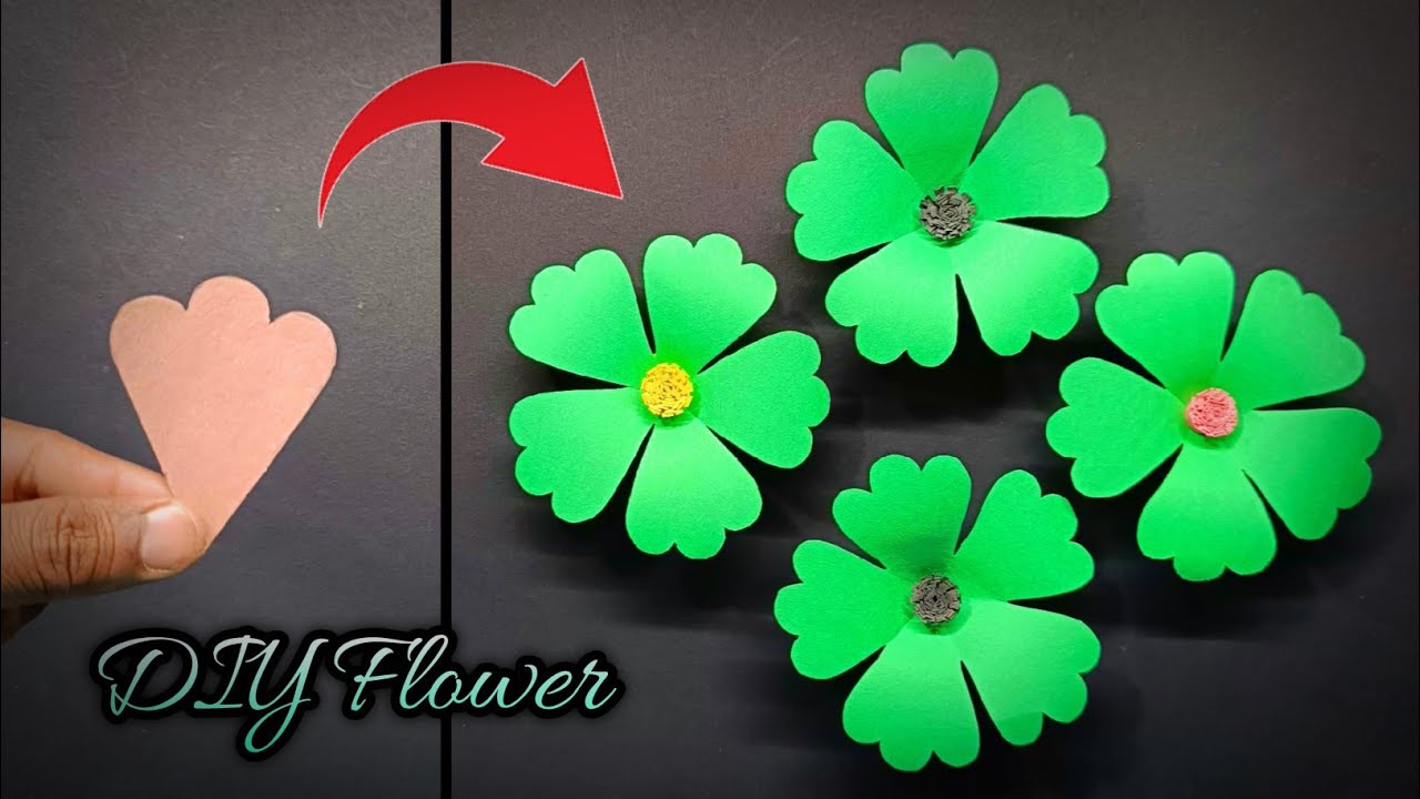How To Make a Easy Paper Flower 🌺 | Easy Flower Making Ideas | DIY ...