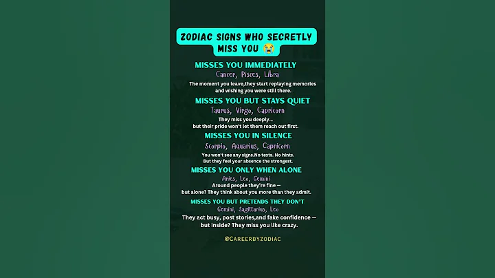 Zodiac sign Who Secretly Miss you #astrology #zodiac #horoscope #tarot