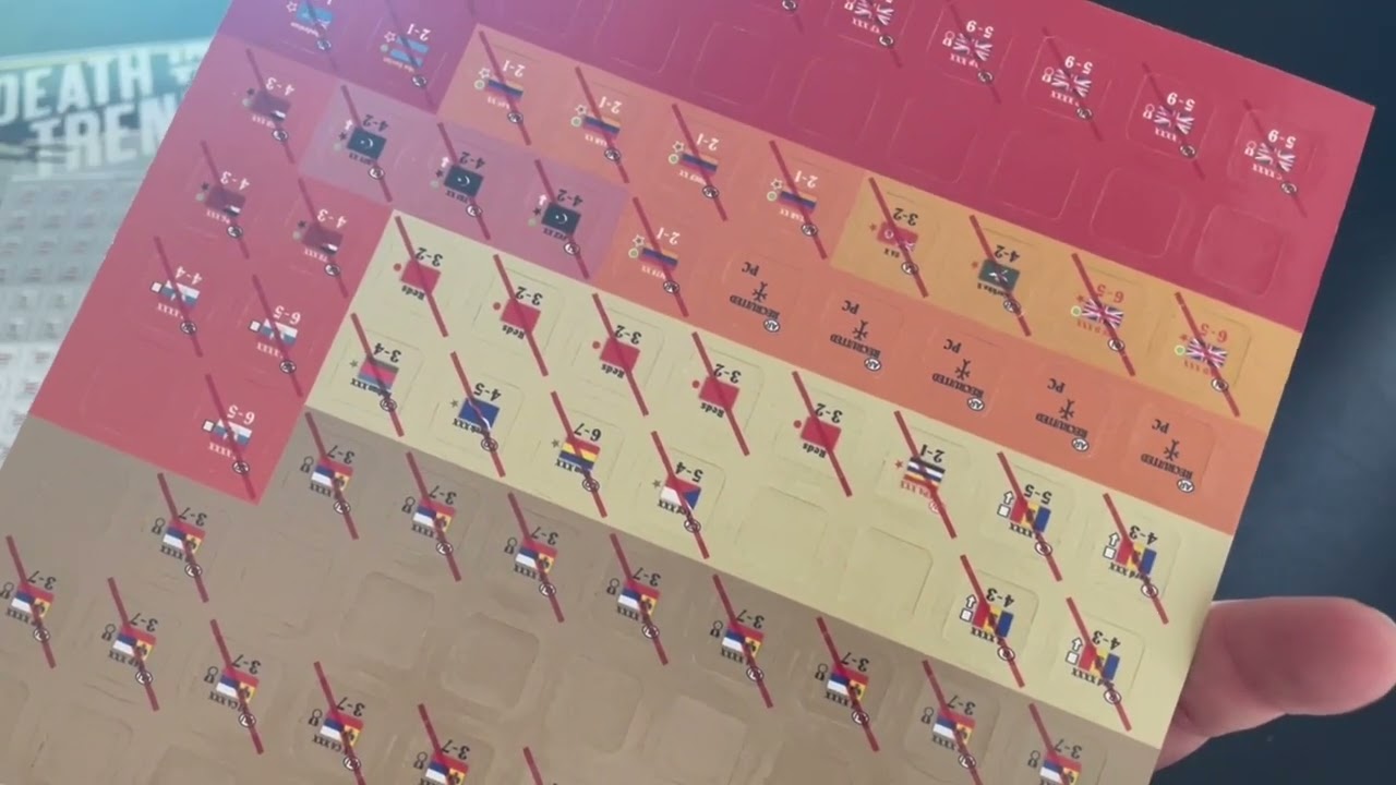 Распаковка: Death In The Trenches от Compass Games — The Player' Aid