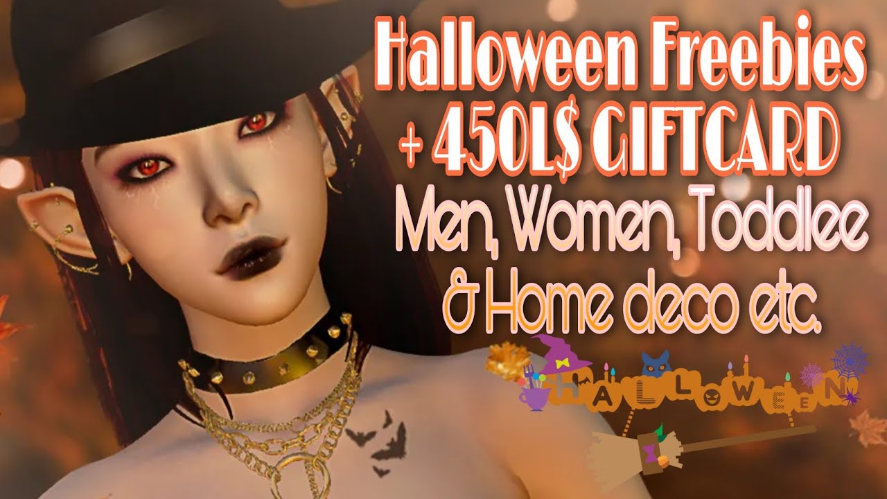 SECOND LIFE HALLOWEEN FREEBIES + 450L GIFTCARD YouTube