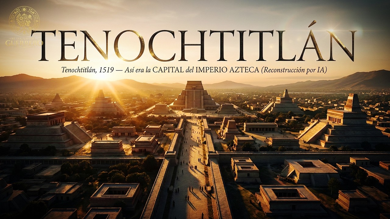 Tenochtitlán, 1519 — Así era la CAPITAL del IMPERIO AZTECA (Reconstrucción por IA)
