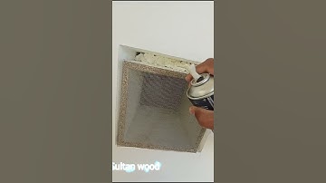 how to Fil Gaps door Frame Between wall Pu foam spray insulation woodWorking