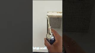 how to Fil Gaps door Frame Between wall Pu foam spray insulation woodWorking screenshot 2