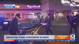 Man stabbed in neck during fight with coworker in Fullerton