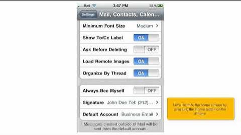 Setting up your email signature on your iPhone/iPad
