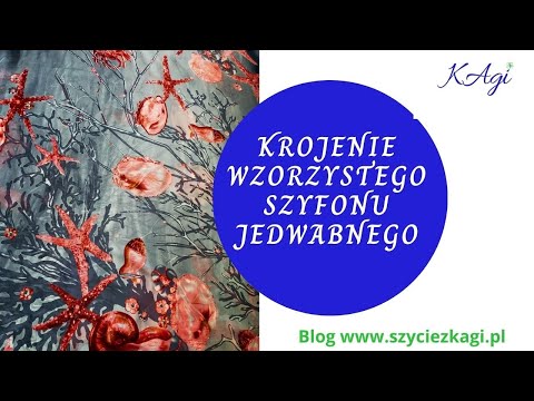 Krojenie jedwabnego szyfonu- szycie jedwabnej sukienki