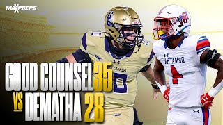 EPIC 4TH QUARTER IN OUR LADY OF GOOD COUNSEL VS DEMATHA HIGH FOOTBALL SHOWDOWN !! 🏈 🔥