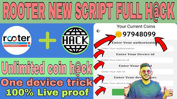 Rooter coin add script | rooter refer script unlimited coin 2021 | rooter h@ck trick Rahultricks 🤑