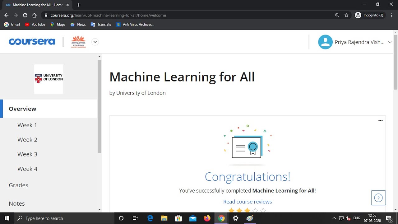Machine Learning for All || Week 2 | Quiz Answer || Coursera - YouTube