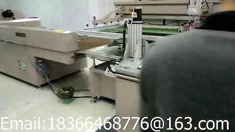 automatic screen printing machine with feed/printing/auto unloading with dryer
