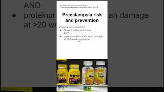 Preeclampsia risk and prevention