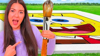 Disegno Gigante Vs Mini Dipinto Challenge