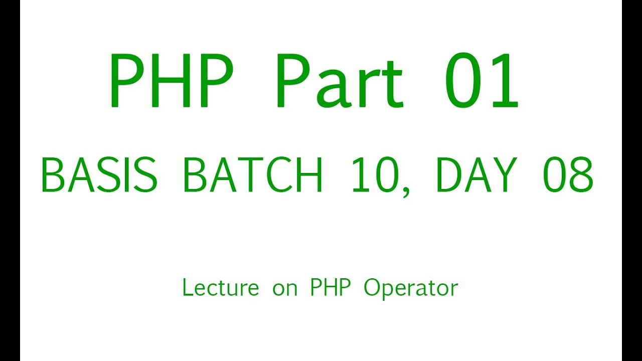 PHP Bangla Tutorial Part 01 - YouTube