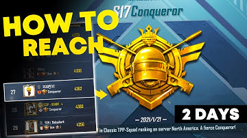 How to get CONQUEROR IN 2 DAYS IN PUBG MOBILE