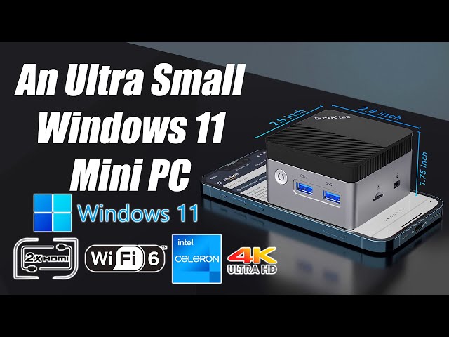  GMKtec Mini PC Windows 11 Pro Intel N5105, 8GB RAM