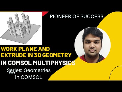 Introduction to 3D geometry Wrokplane and Extrude #3D #Geoemetry #COMSOL #Research #Model