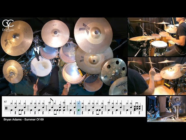 Summer Of '69 - Bryan Adams/ Drum Cover By CYC ( @cycdrumusic  )   score u0026 sheet music class=